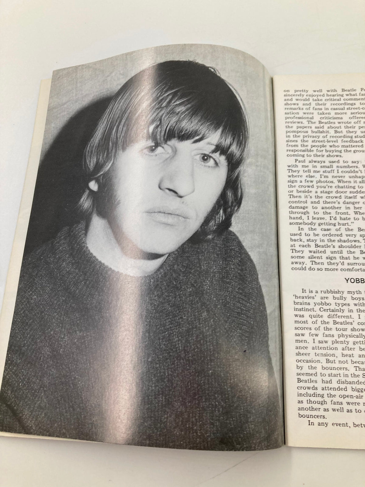 The Beatles Book Monthly Magazine March 1986 #119 featuring a portrait of Ringo Starr, emphasizing his youthful look and distinct hairstyle.