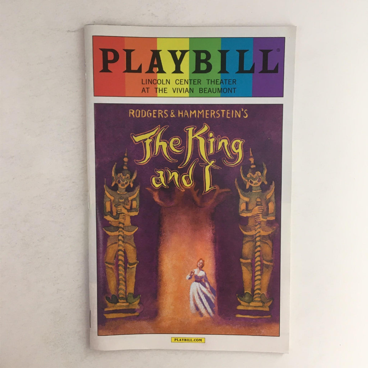 2016 Playbill for The King and I featuring the iconic cover art with vibrant colors and stylized lettering, representing the Lincoln Center Theatre production.