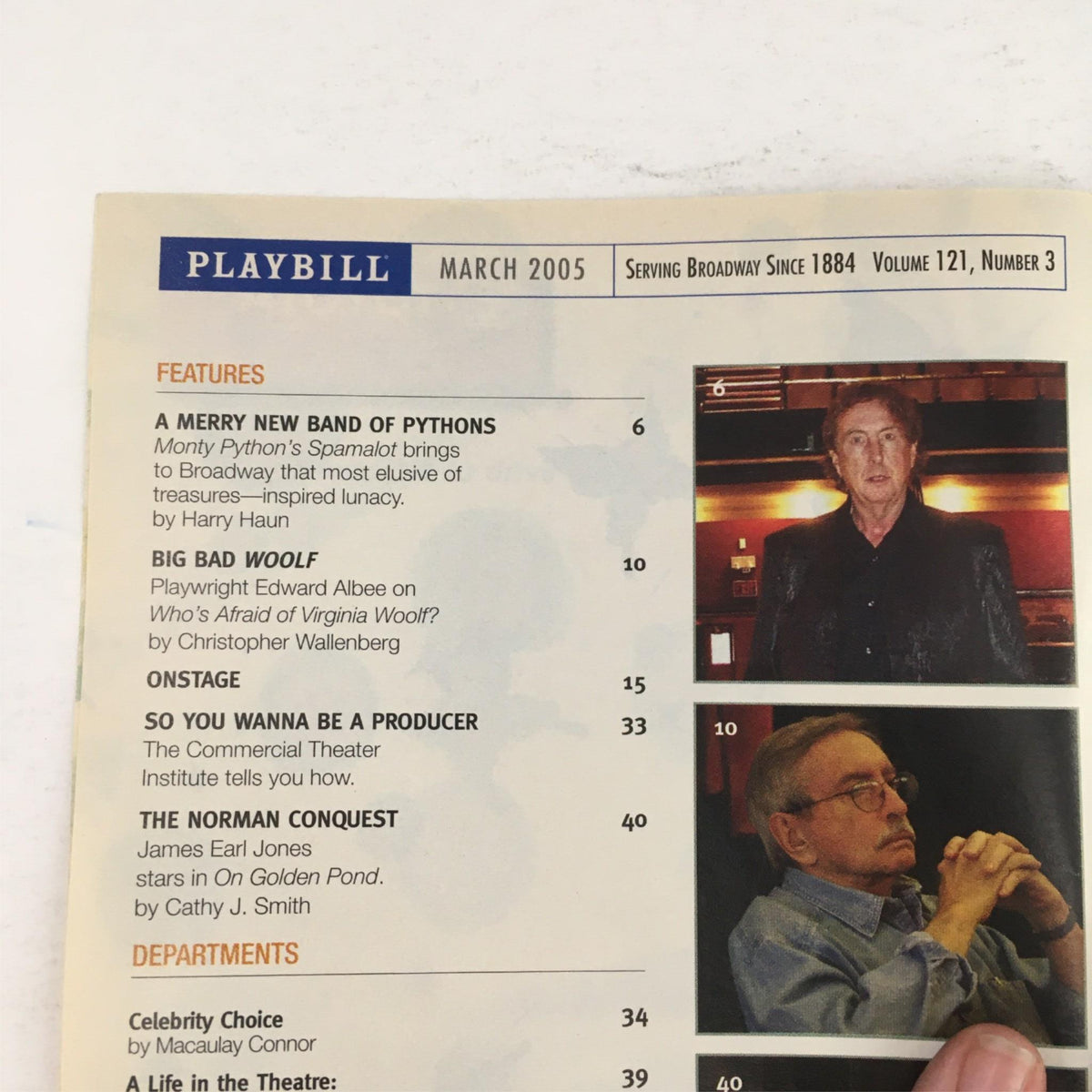 2005 Playbill Dessa Rose by Graciela Daniele at Lincoln Center Theatre, inside page showing additional March 2005 play listings.