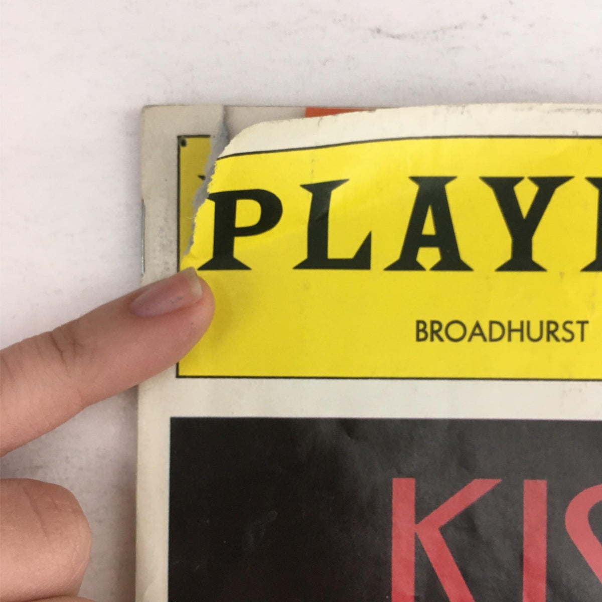 Close-up image of the top of the Playbill for Kiss of the Spider Woman, showing the 'PLAYBILL' header and theatre information.