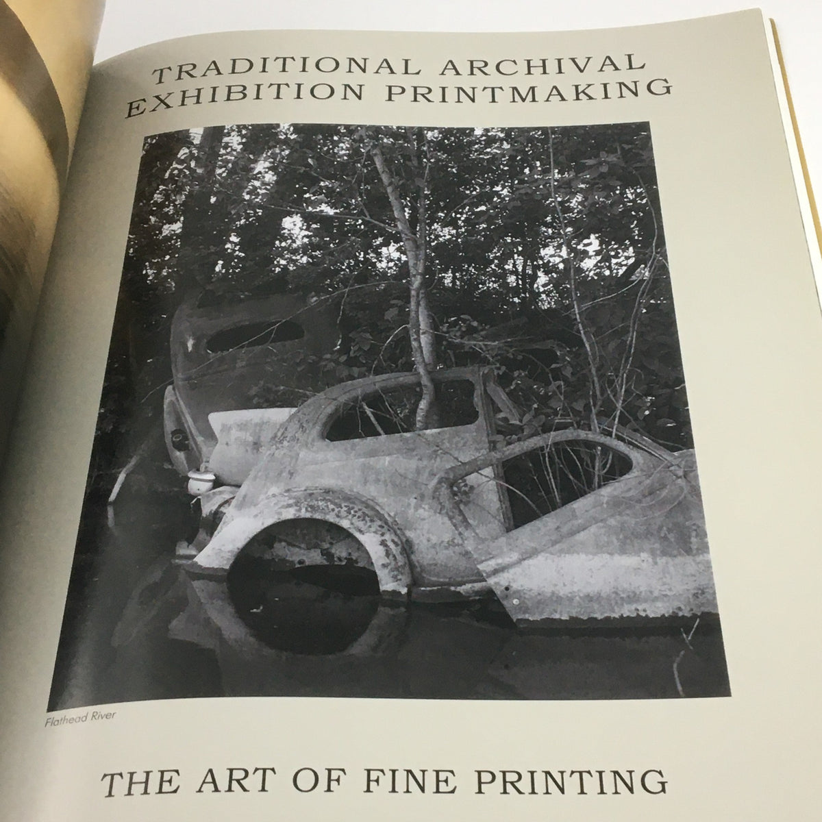 Interior page from Focus Photography Magazine February 2008 featuring an advertisement for traditional archival exhibition printmaking with a focus on vintage vehicles.