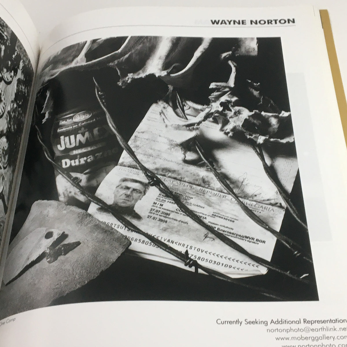 Inside Focus Photography Magazine February 2008 featuring a black and white artwork by Wayne Norton, showcasing a creative composition with mixed media and a focus on unique visual storytelling.