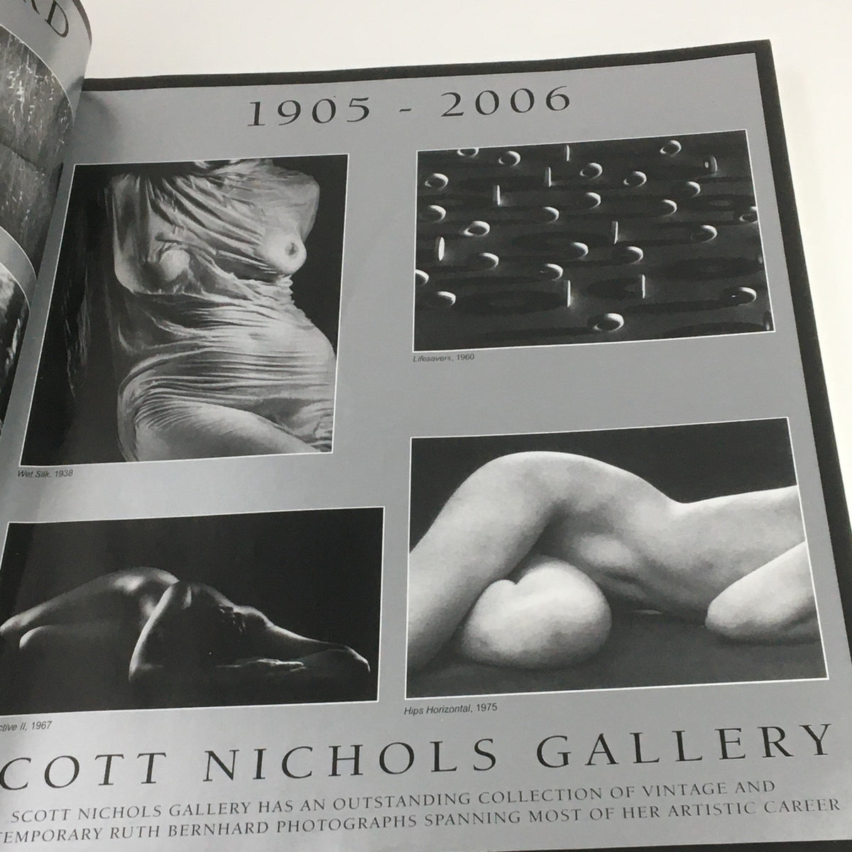 Page from Focus Photography Magazine, February 2007, featuring a collection of photographs by Ruth Bernhard, marked with the years 1905-2006.