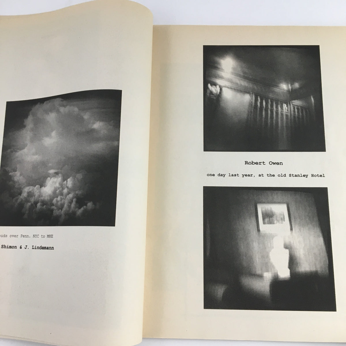 Inside Shots Magazine 2000 #68 featuring a spread with photographs by Robert Owen, depicting ethereal imagery of clouds and a hotel setting. A visual exploration of contemporary toy camera work.