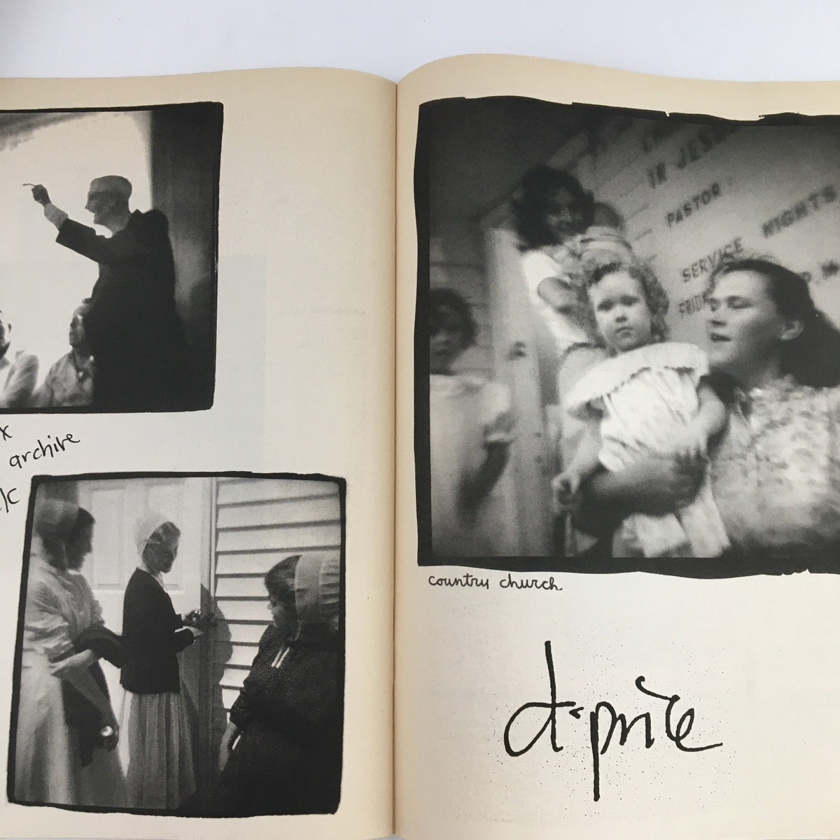 Inside Shots Magazine 2000 #68 showcasing historical photographs of a country church and community gathering, capturing the essence of social events and life in rural settings.