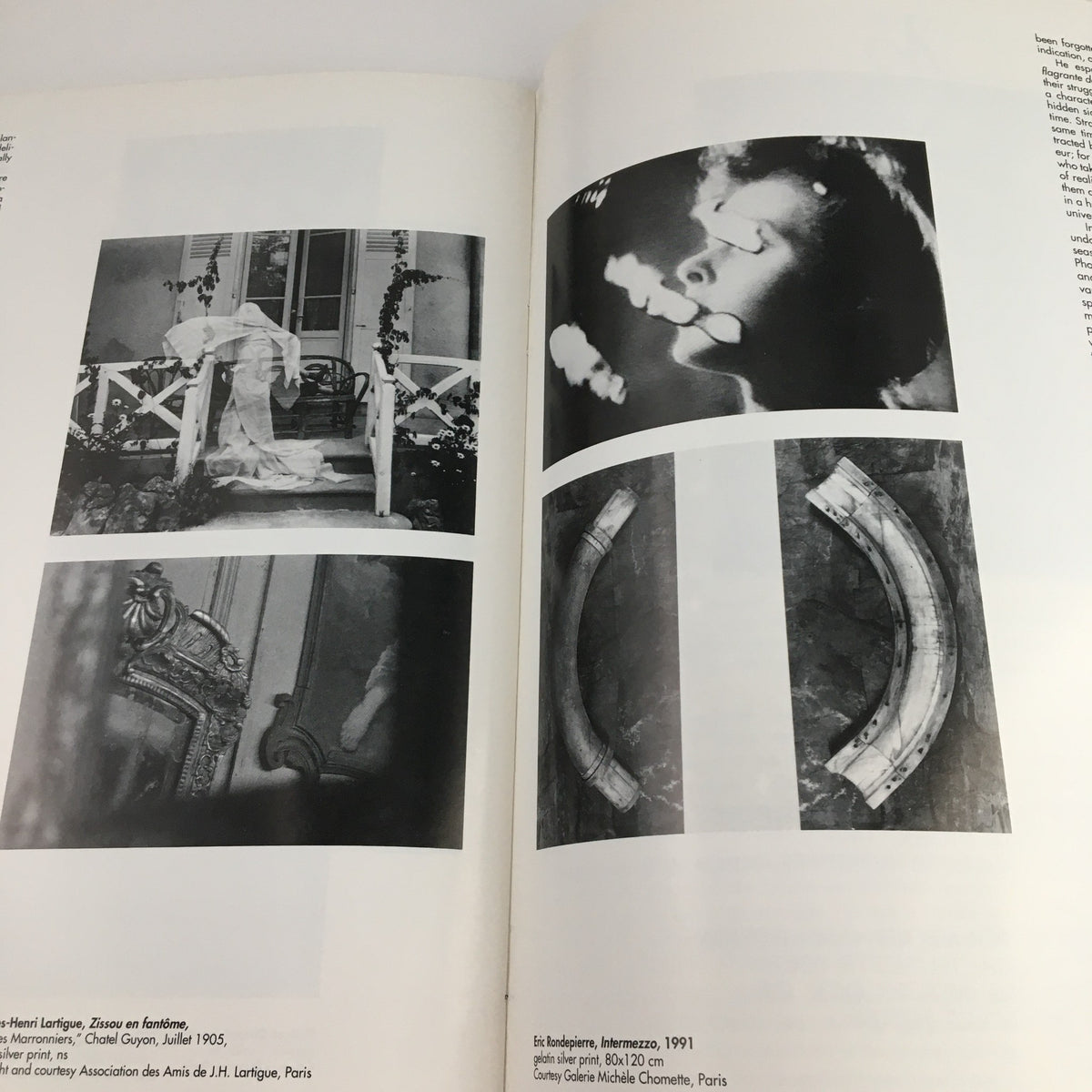 Interior page of Photography Center Quarterly Magazine 1992 #51 The International Issue, displaying a collection of photographic works and artistic commentary.