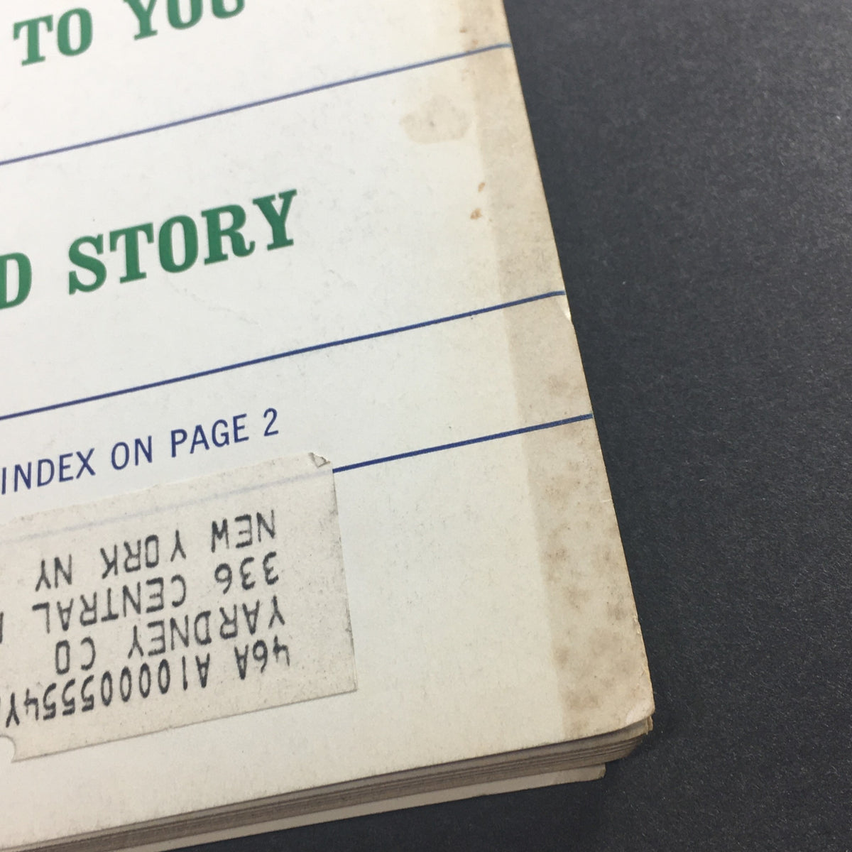 Close-up of the back cover of VTG U.S. News & World Report Magazine May 11 1970, showing wear and an address label, with visible article titles like 'What Draft Changes Mean to You' and 'Canada's Negroes: An Untold Story'.
