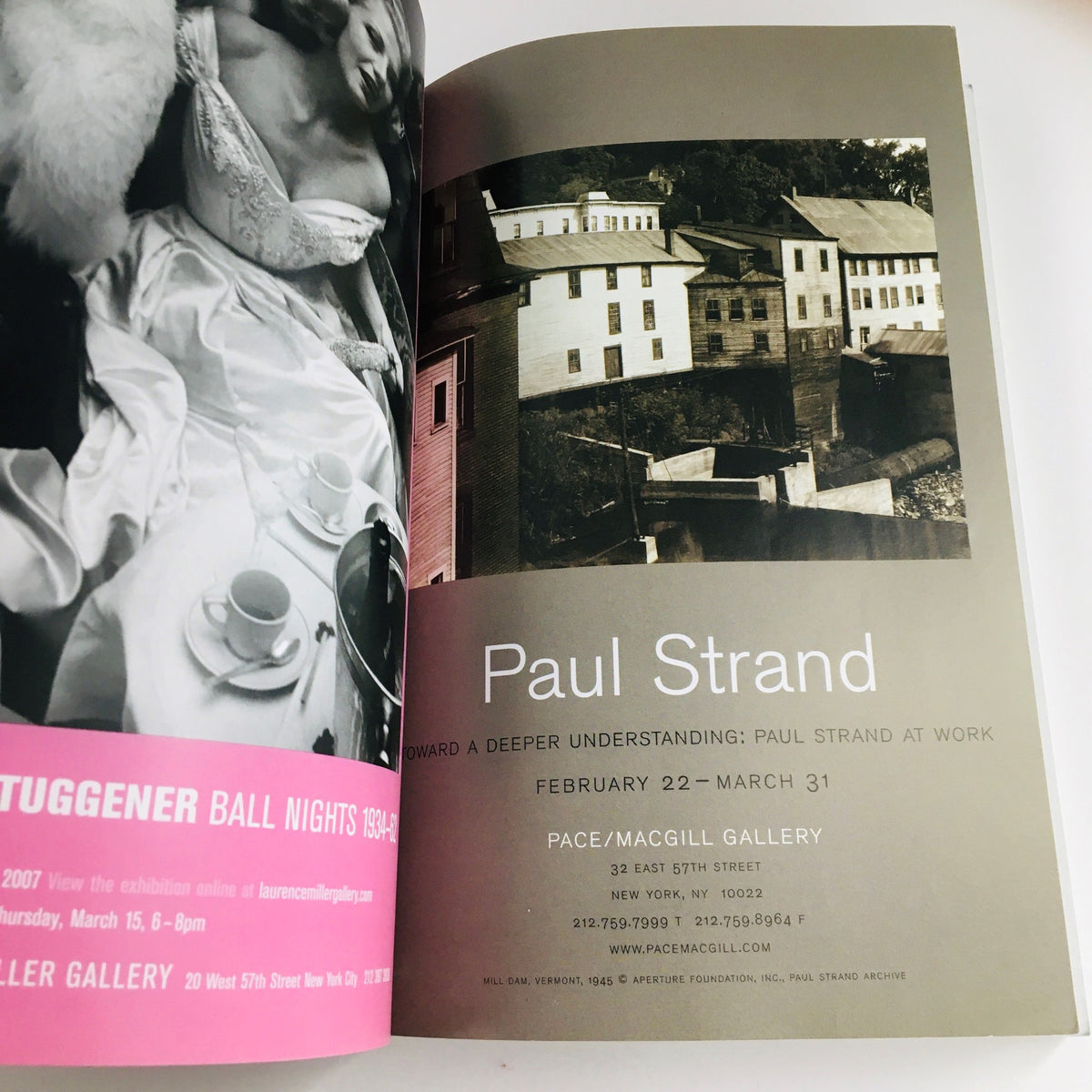 Interior page of Photograph Magazine March 2007 showcasing an advertisement for the Paul Strand exhibition at Pace/MacGill Gallery for the theme Deeper Understanding at Work, inviting photography enthusiasts.