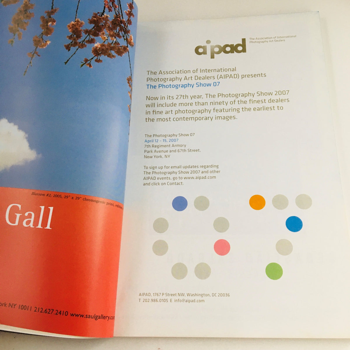 Interior page of Photograph Magazine March 2007 presenting an advertisement for The Photography Show 2007 by the Association of International Photography Art Dealers, focusing on contemporary photography.