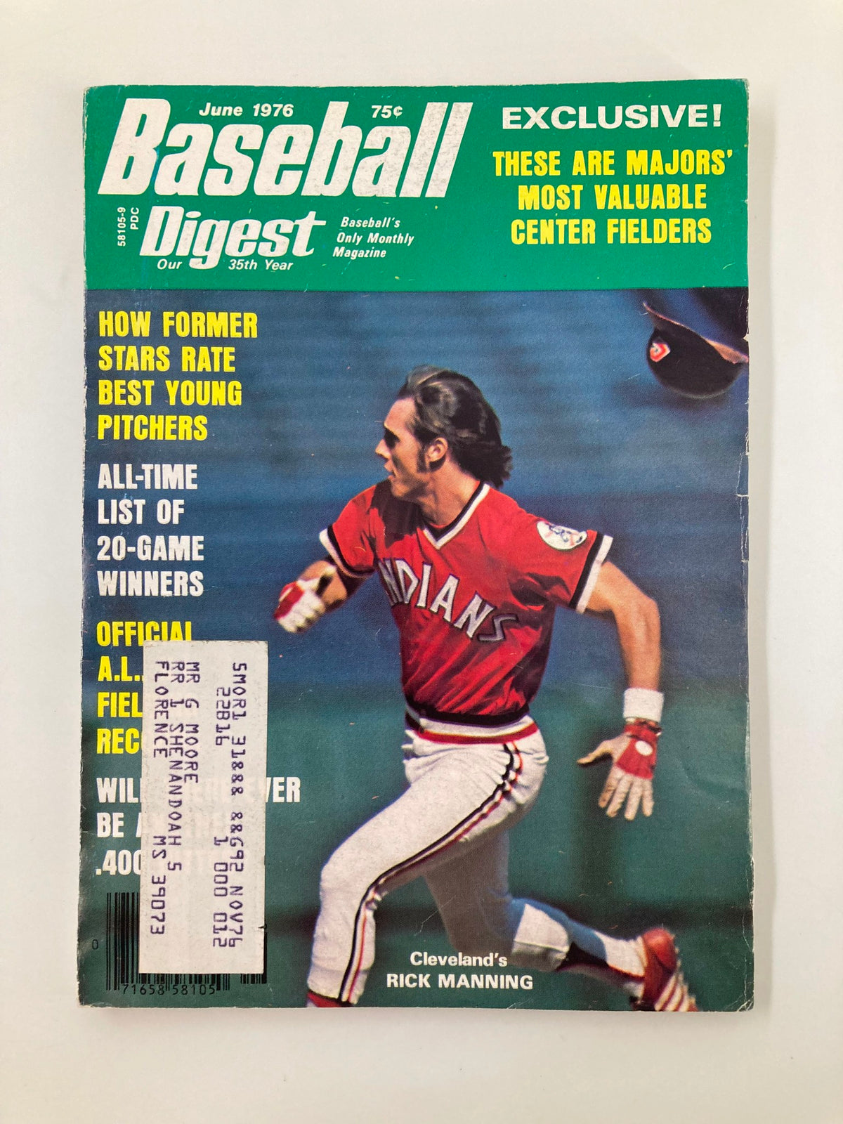 Vintage Baseball Digest June 1976 Cleveland's Rick Manning and Roy White