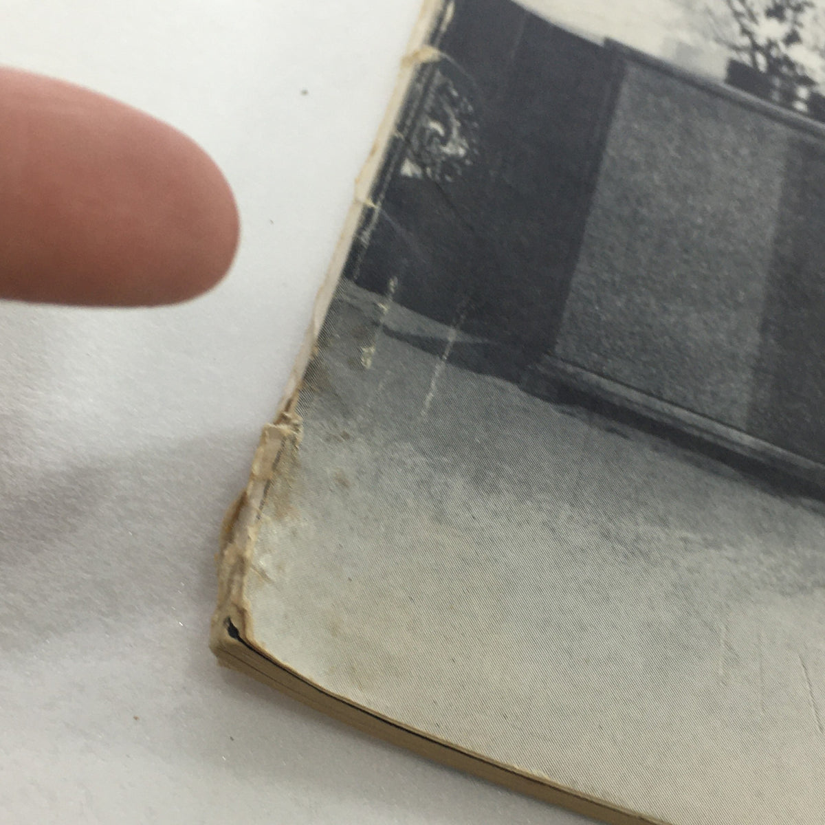 Close-up view of the edge of the Vintage Audio and Music Magazine September 1963 highlighting minor wear and imperfections.