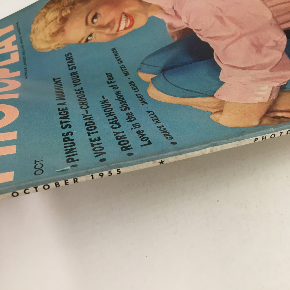 Photoplay Magazine October 1955 Doris Day, Rory Calhoun, Grace Kelly, No Label