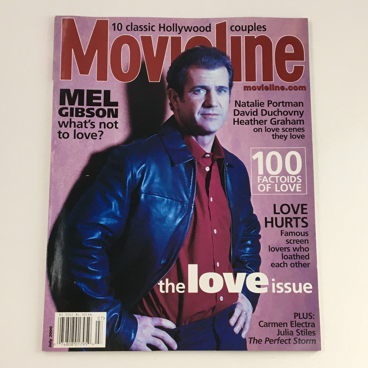 Movieline Magazine July 2000 Mel Gibson, Natalie Portman, Julia Stiles, No Label