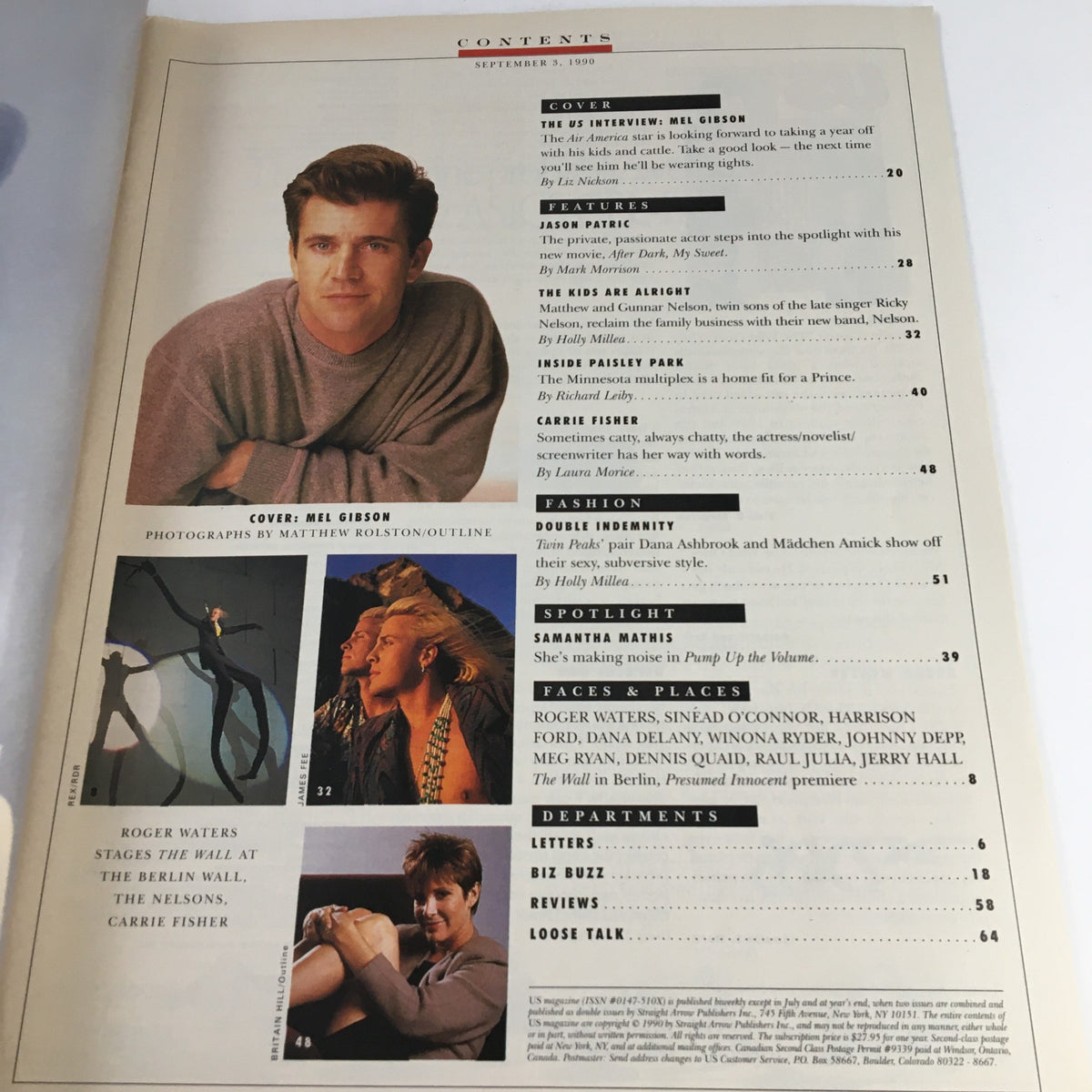 US Entertainment Magazine September 3 1990 Mel Gibson & Jason Patric