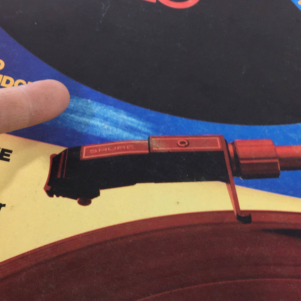 Close-up of the VTG Audio and Music Magazine March 1981 cover, focusing on the Shure phono cartridge, part of the exclusive McIntosh MR-80 Tuner review.