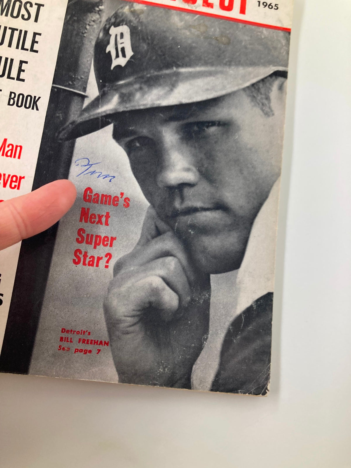VTG Baseball Digest May 1965 cover featuring Detroit's Bill Freehan, capturing the essence of baseball nostalgia and the excitement of the era.