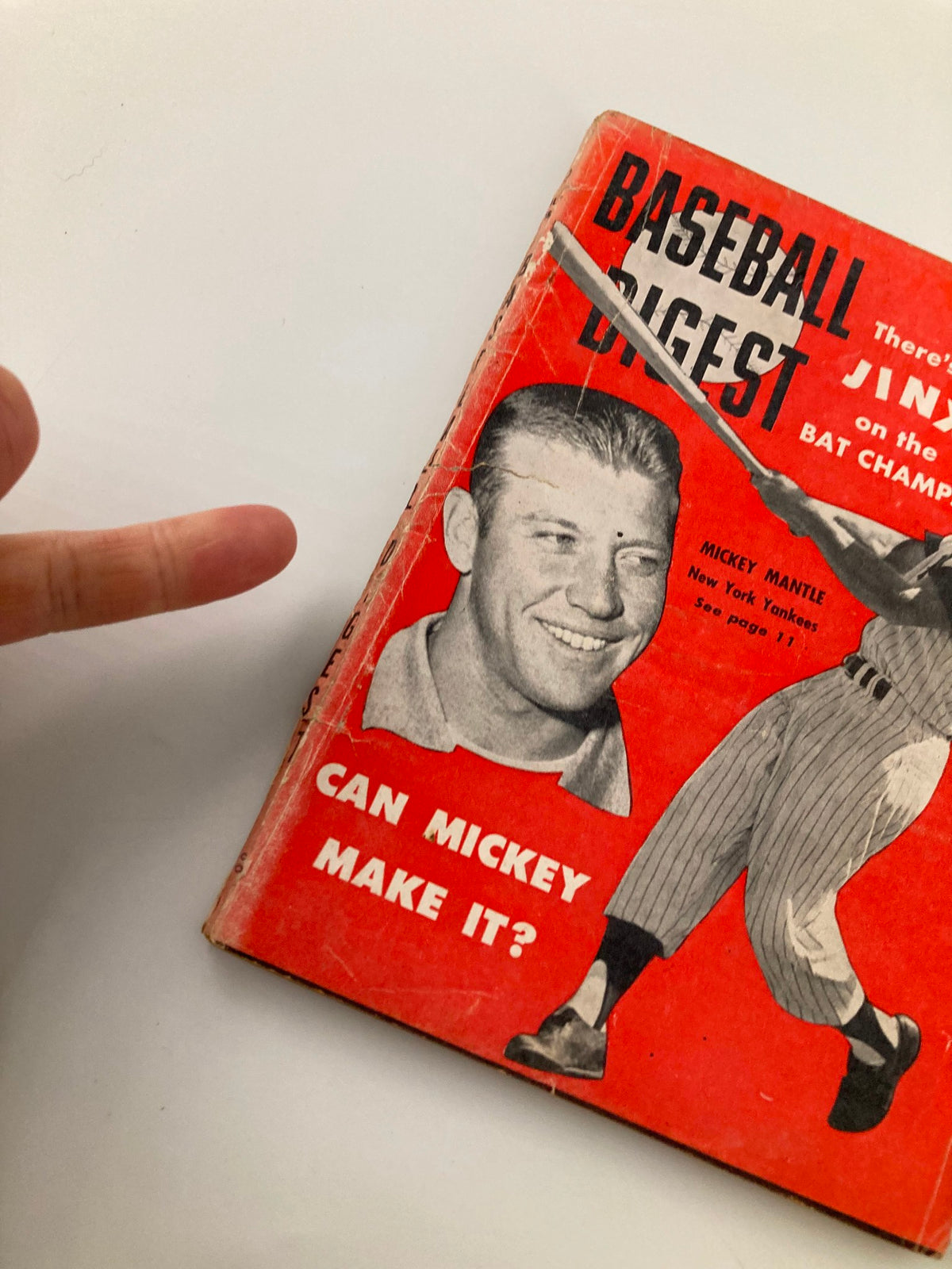 Vintage Baseball Digest July 1956 Mickey Mantle New York Yankees No Label