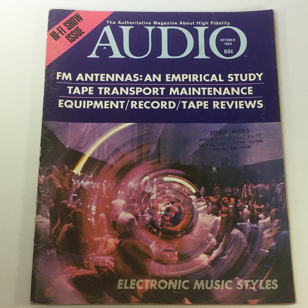 Cover of the VTG Audio & Music Magazine October 1969, featuring 'Hi-Fi Show Issue', with reviews on equipment, records, and tapes in a vibrant design.