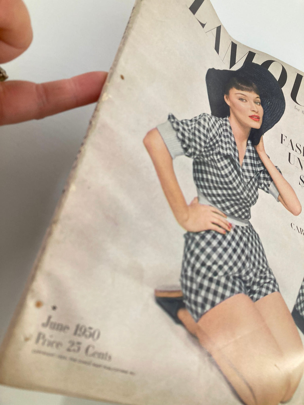 Vintage Glamour Magazine June 1950 Bathing Suits Complete with Cover-Ups No Label
