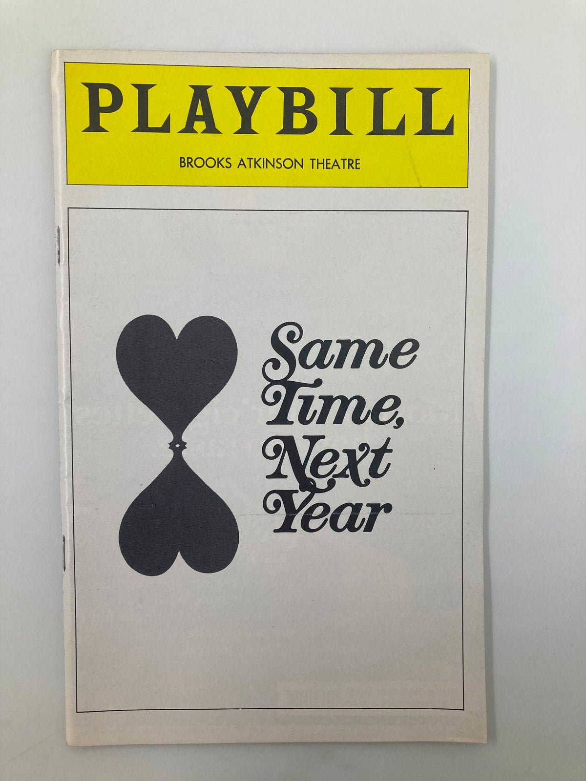 1976 Playbill for Same Time, Next Year at Brooks Atkinson Theatre featuring distinct cover design.