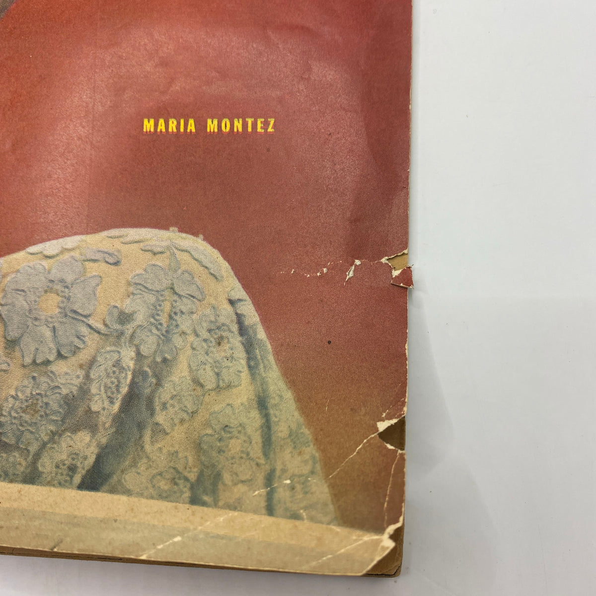 Close-up of the VTG Pic Magazine cover July 21 1942 highlighting Maria Montez's name, reflecting vintage magazine design.