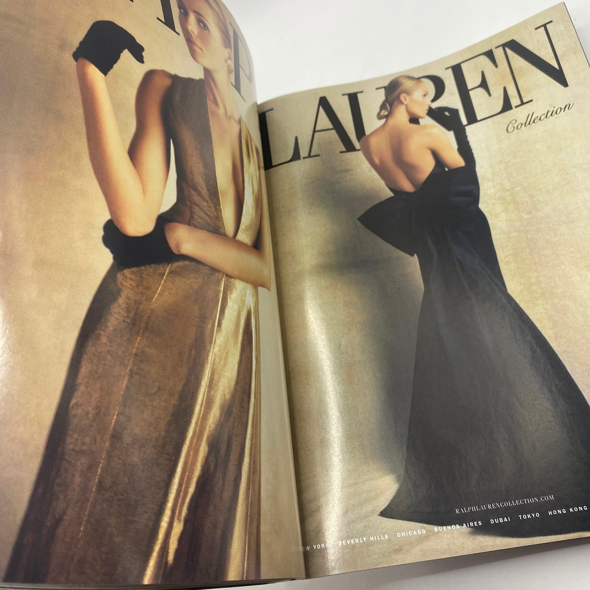 Vogue Magazine September 2007 presenting a high-fashion editorial of a model in an elegant dress from the Lauren collection.