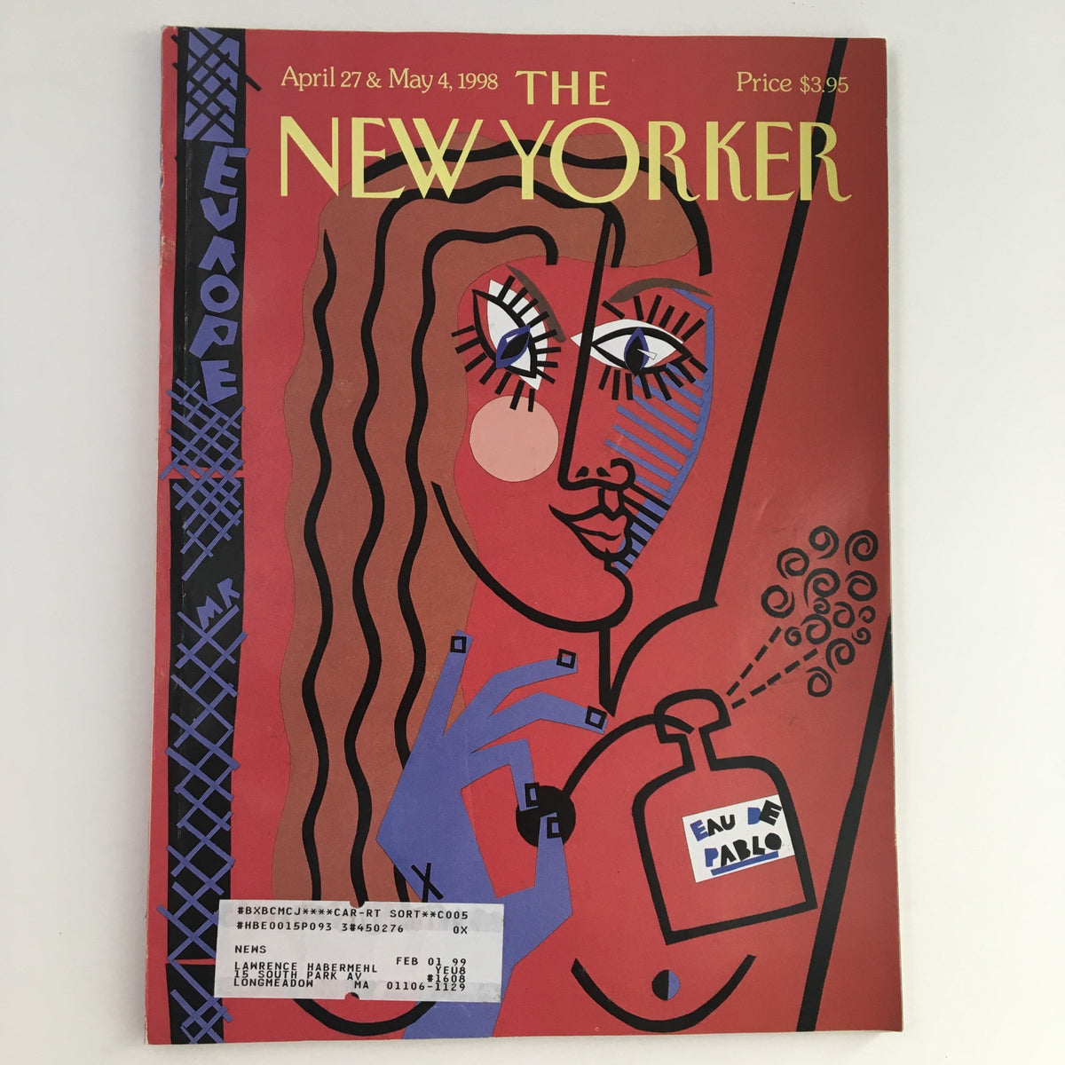 The New Yorker April 27 1998 Full Magazine cover featuring artistic illustration by Michael Roberts, showcasing a striking design with bold colors and patterns.