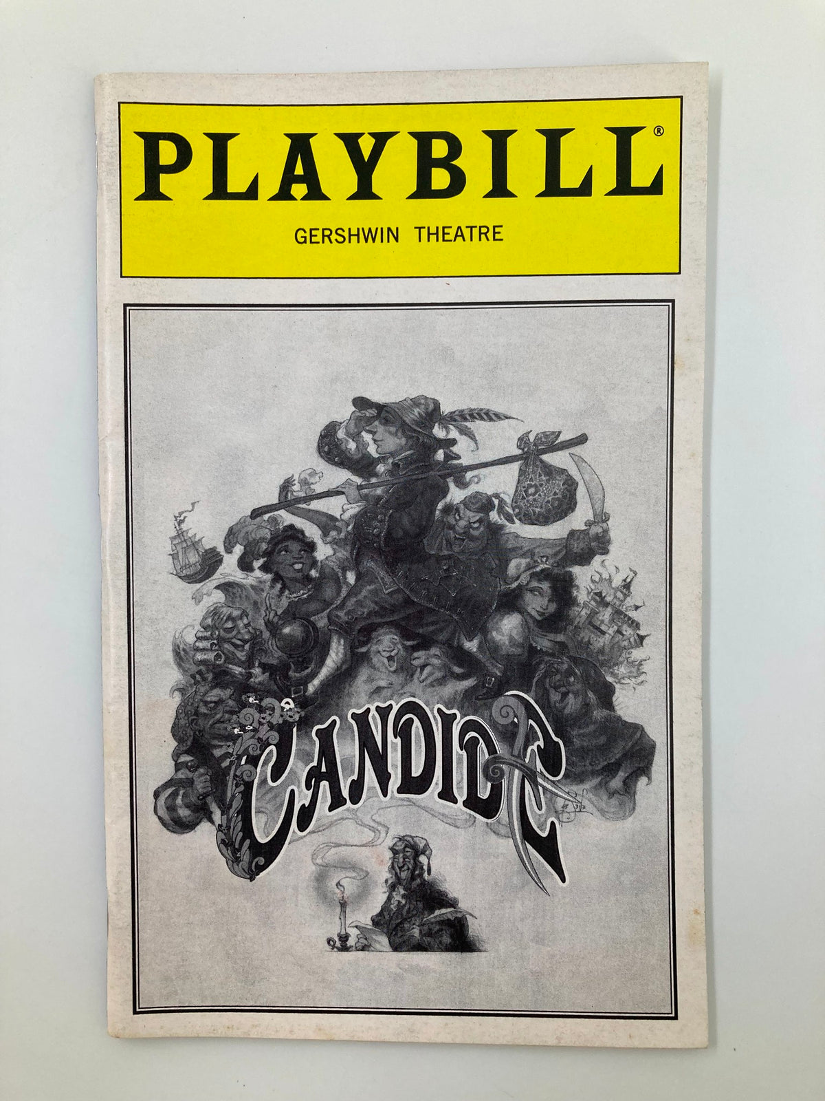 1997 Playbill Gershwin Theatre for the show 'Candid' featuring artistic cover illustration.