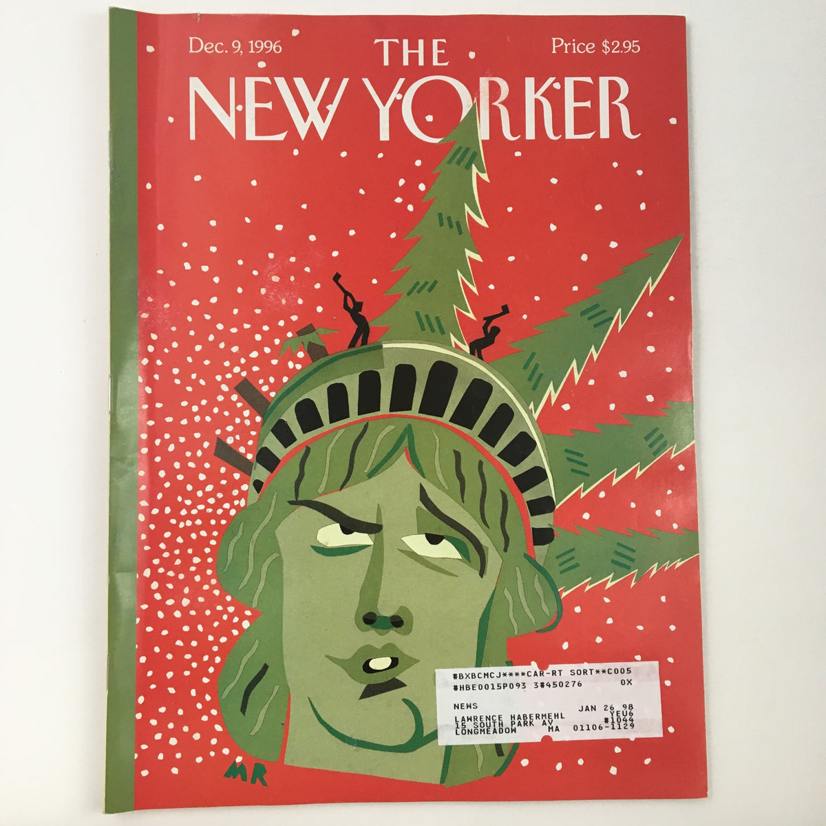 The New Yorker December 9 1996 Full Magazine Theme Cover by Michael Roberts