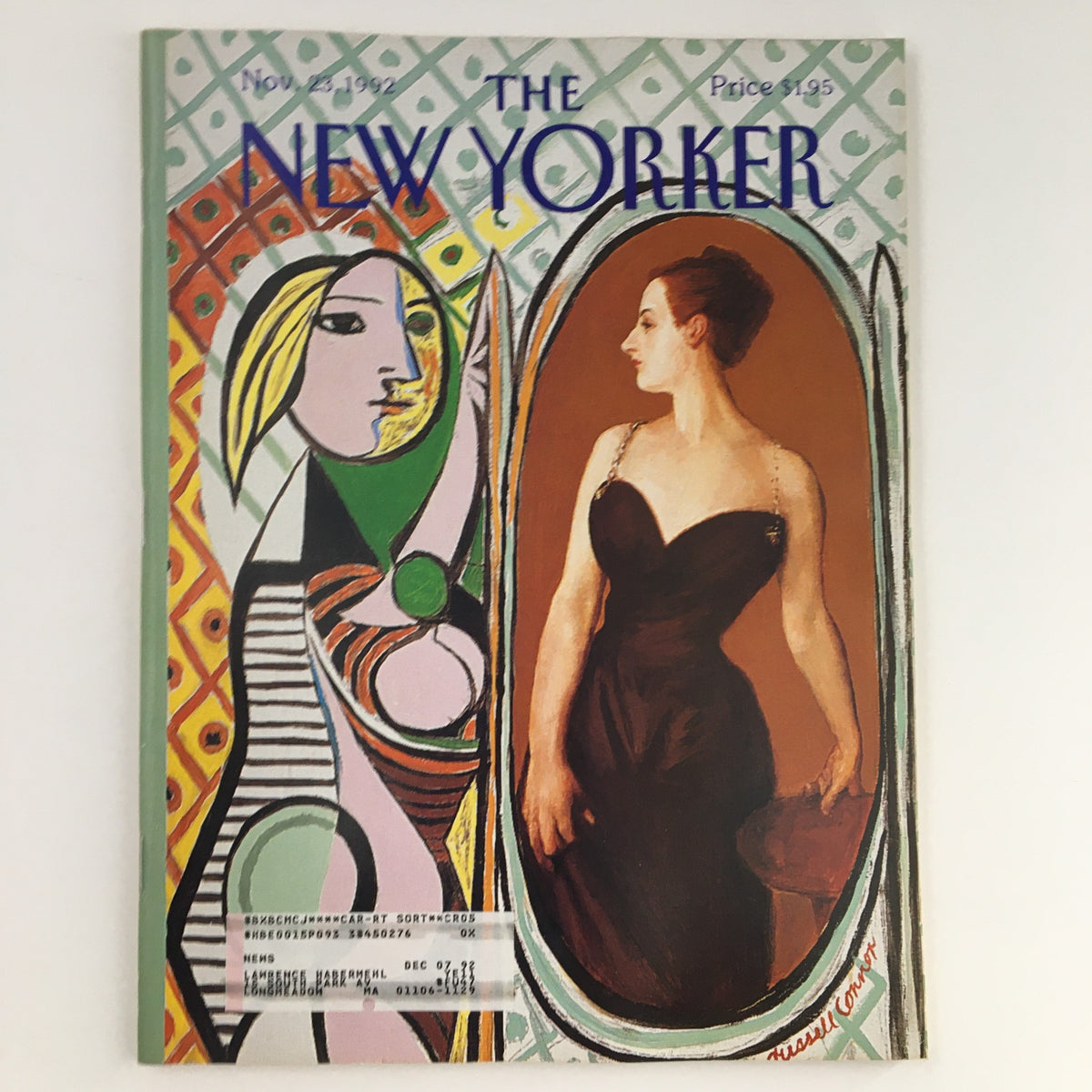 The New Yorker November 23 1992 magazine cover created by Russell Connor featuring artistic illustrations representing various themes, ideal for collectors.