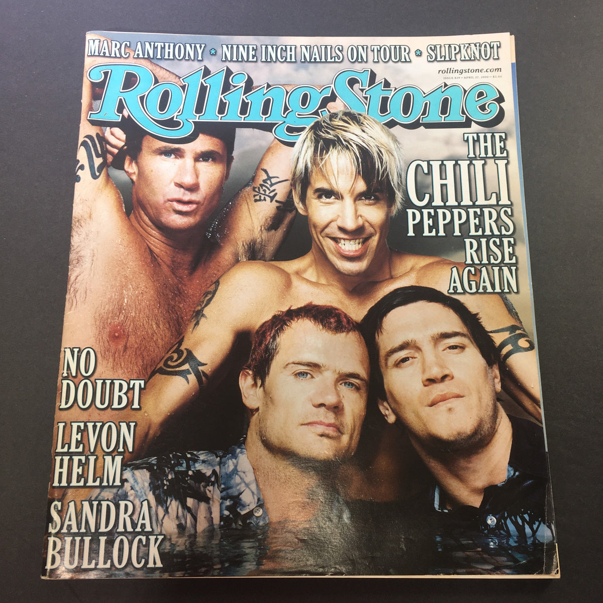Rolling Stone Magazine Issue 839 Cover featuring The Red Hot Chili Peppers, April 27, 2000, showcasing band members and highlighting the music scene of the early 2000s.