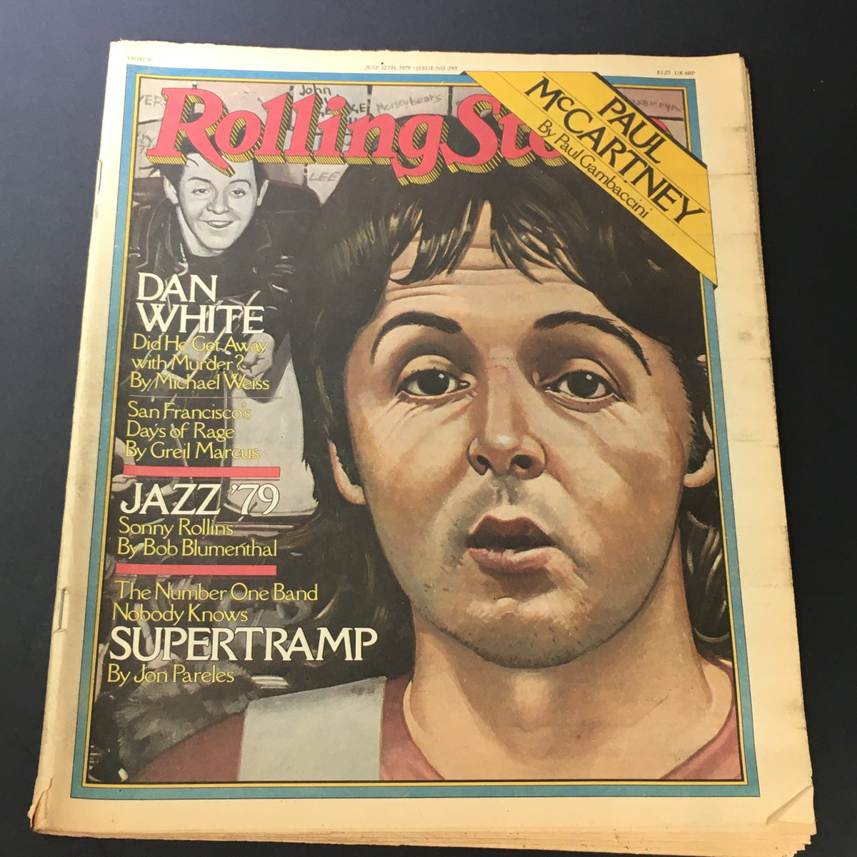 VTG Rolling Stone Magazine July 12 1979 cover featuring Paul McCartney and Dan White, capturing the essence of the late 1970s rock scene.