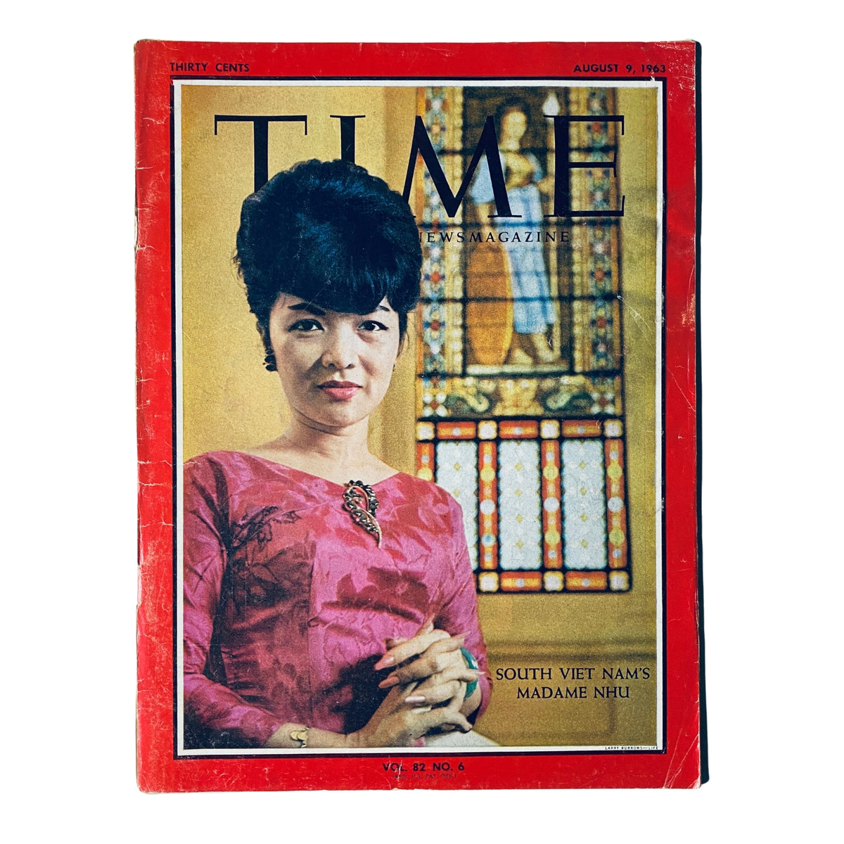Time Magazine cover from August 9, 1963, featuring Madame Nhu of South Vietnam, showcasing her influence during the Vietnam War era.