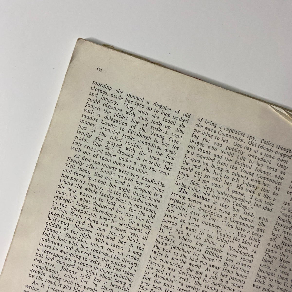 Close-up of the interior page from Time Magazine March 5, 1934, showing printed text discussing societal issues and featuring an advertisement for Mistol Drops. This vintage publication is part of Vol. 23 No. 10, linked to the historical narrative of Henry Pu Yi.