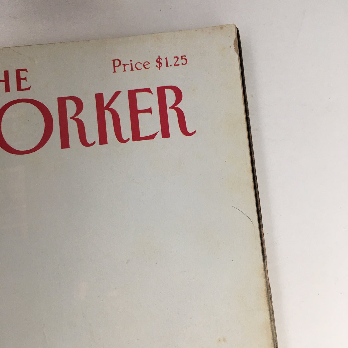 Close-up of the title section from The New Yorker Magazine December 14, 1981, showcasing the magazine's name and the price of $1.25.