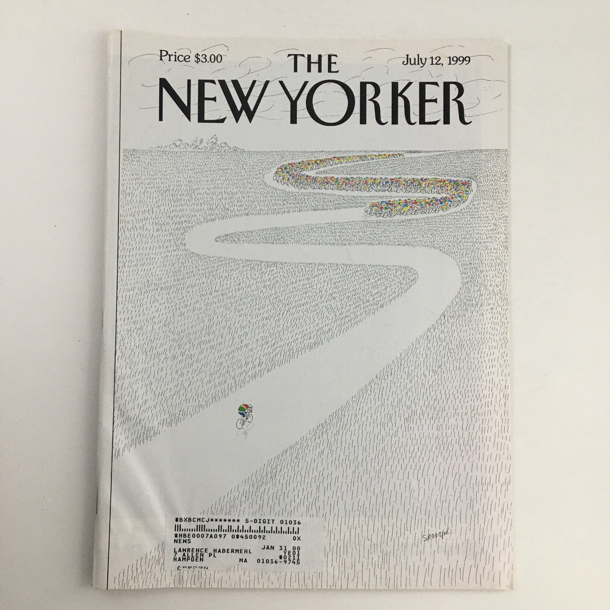 The New Yorker July 12 1999 Full Magazine Theme Cover Art by Jean-Jacques Sempé