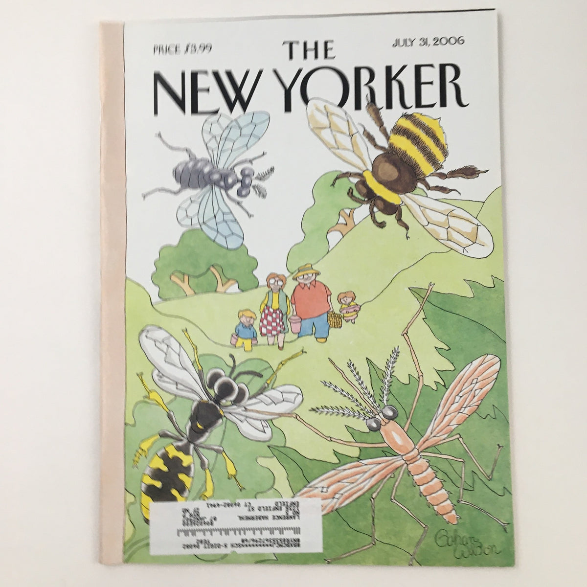 The New Yorker July 31 2006 cover art featuring whimsical illustrations of insects by Gahan Wilson, perfect for collectors.