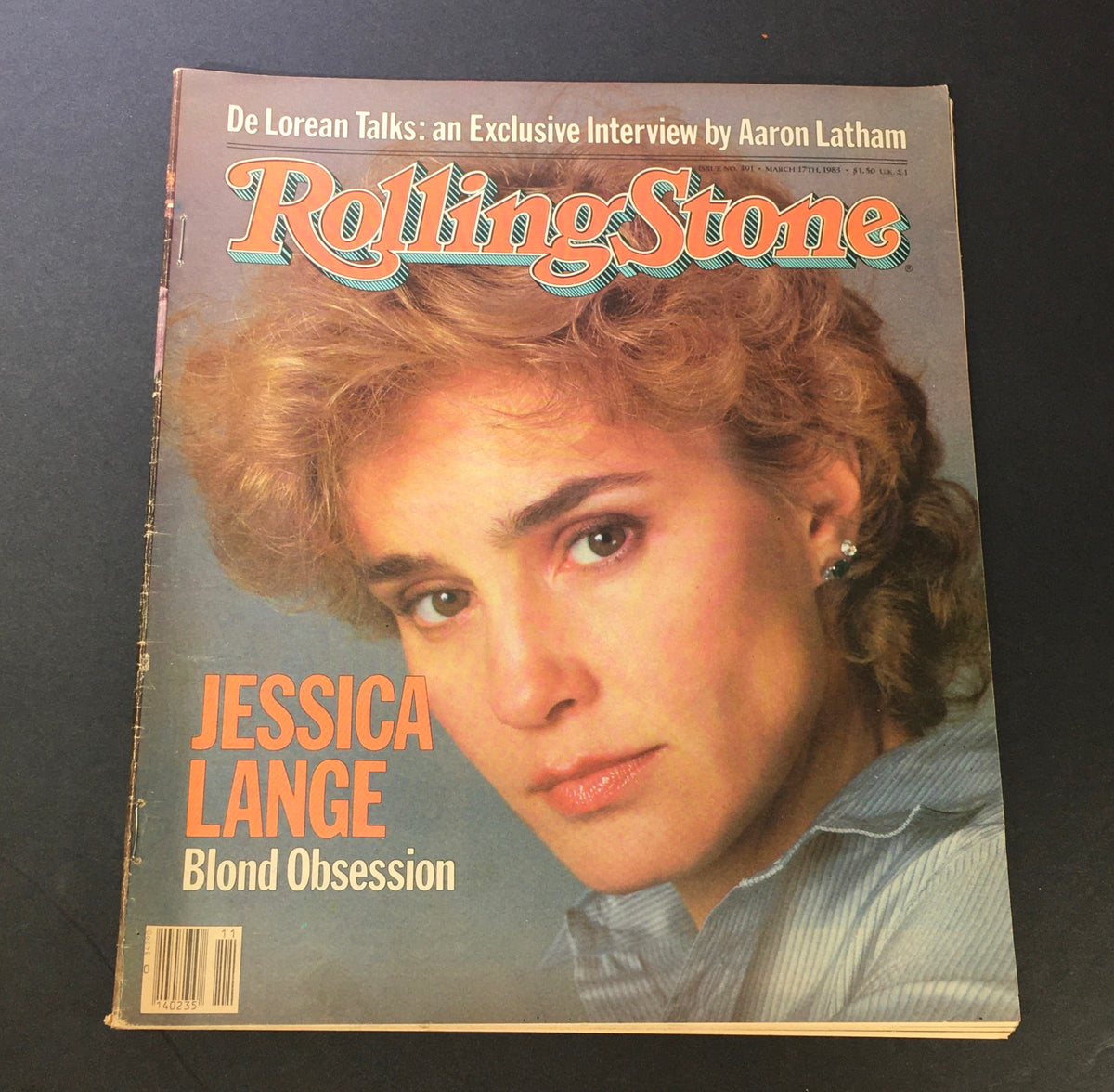 VTG Rolling Stone Magazine March 17 1983 featuring Jessica Lange on the cover, showcasing the iconic 1980s pop culture with notable articles and photography reflecting the era.