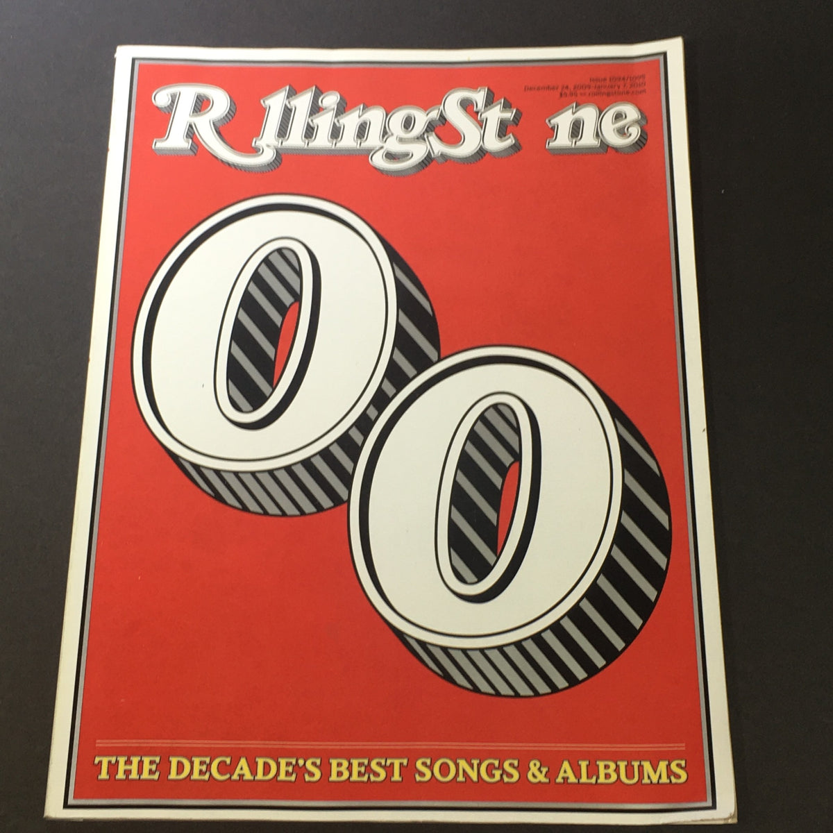 Cover of Rolling Stone Magazine December 24 2009 - January 7 2010 showcasing the Decade's Best Songs and Albums.