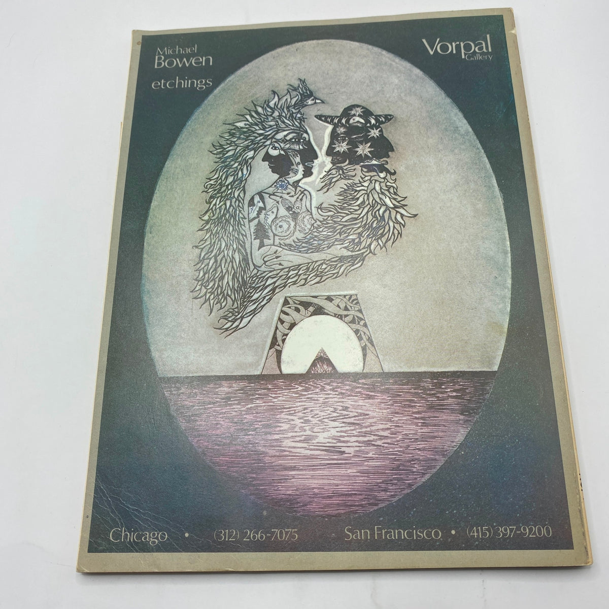 Cover of the VTG Art in America Magazine January 1974 featuring Ellsworth Kelly's Curve II alongside advertisement for Michael Bowen etchings from Vorpal Gallery. A visual representation of 1970s art culture, this magazine is a valuable collectible for art enthusiasts.