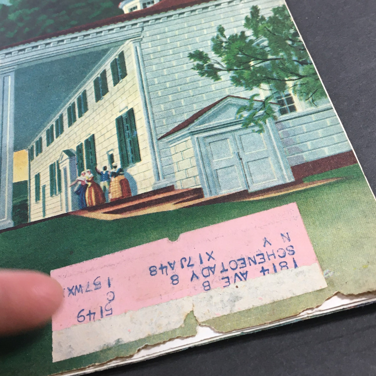 Detail of the VTG Collier's Magazine dated March 2, 1946, highlighting the bottom of the cover with an address label, adding to its vintage character.