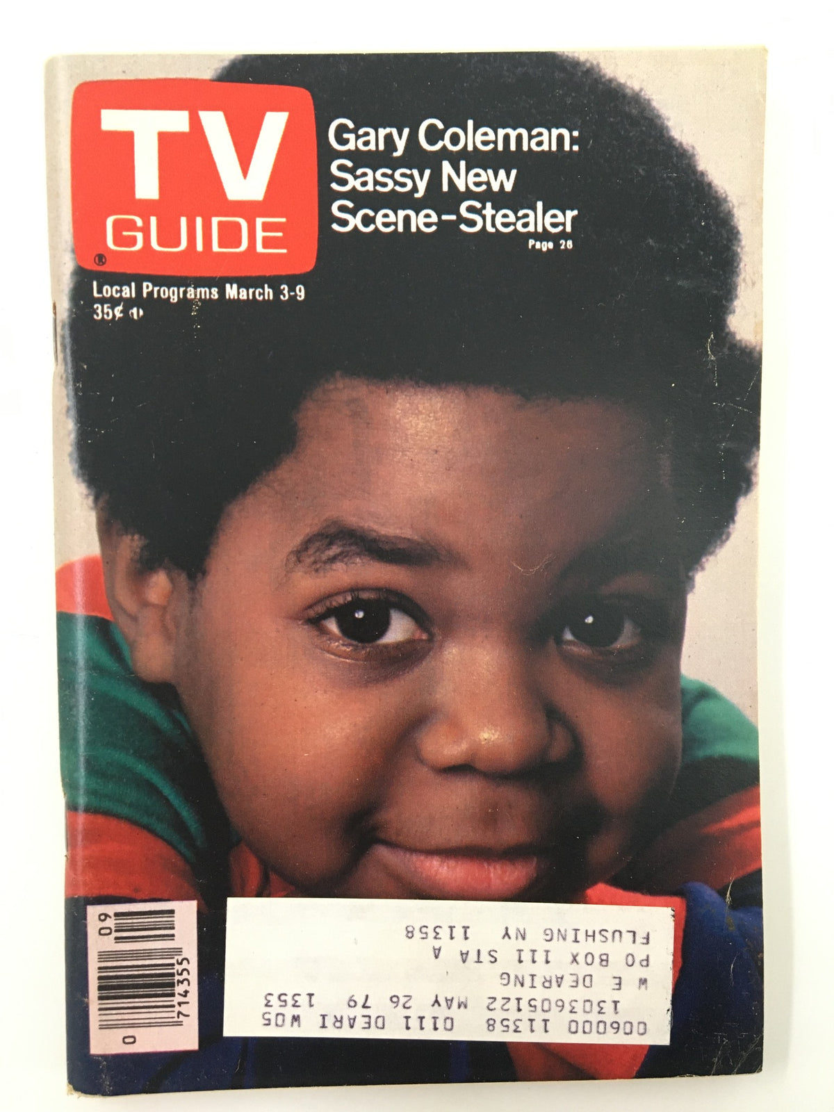 TV Guide Magazine cover from March 3, 1979, featuring Gary Coleman, highlighting him as the sassy new scene-stealer, part of New York Metro Edition.