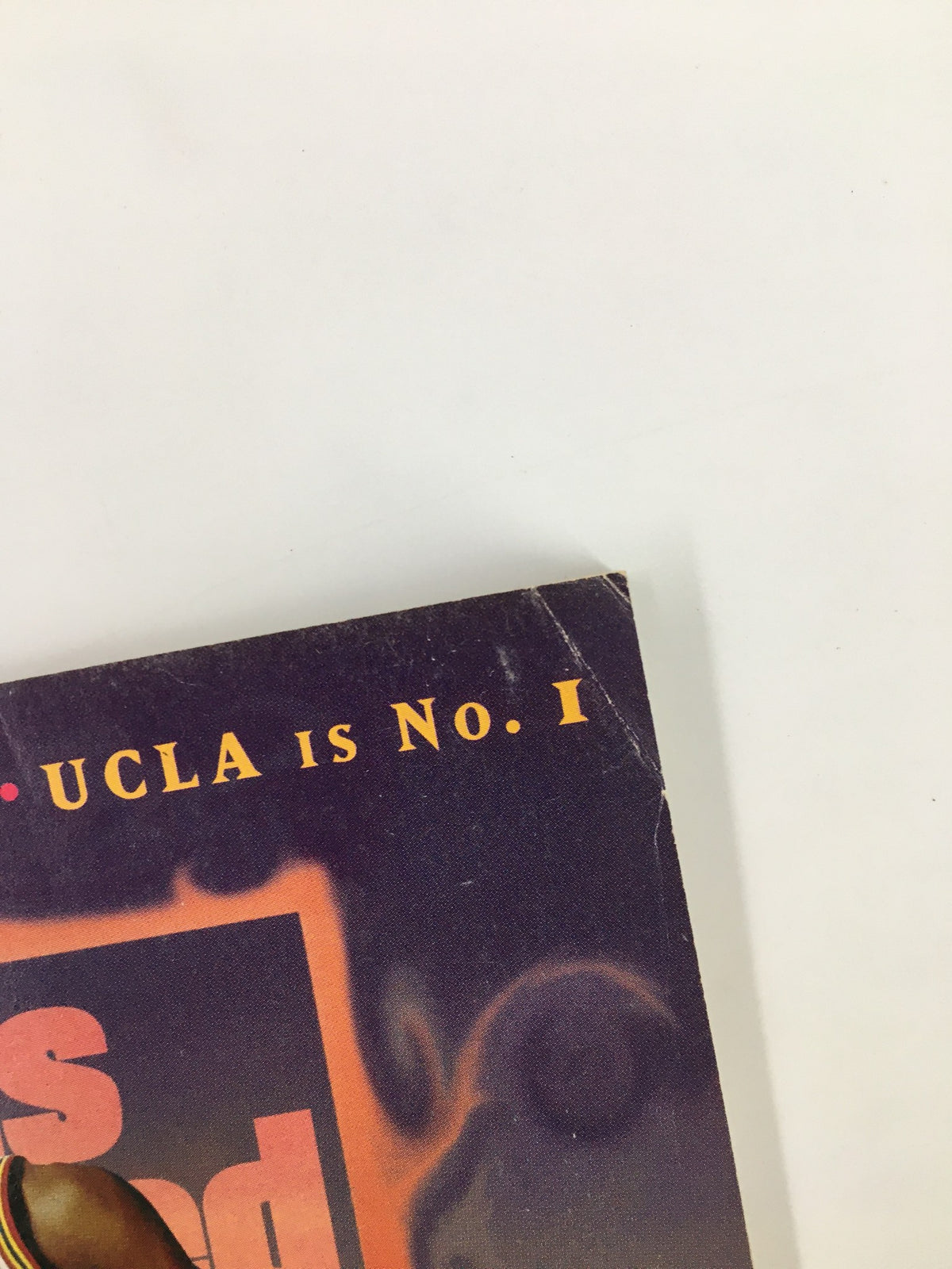 Top corner detail of the Felipe Lopez Sports Illustrated magazine from November 28, 1994, showing minor wear and the 'UCLA is No. I' text.