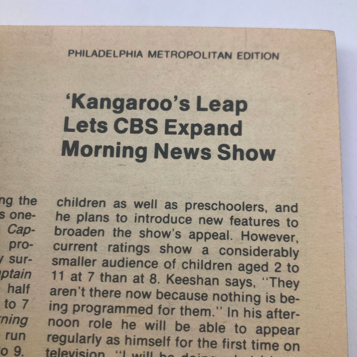 TV Guide Magazine April 4 1981 Philadelphia Metropolitan Edition, featuring an article about Kangaroo's Leap expanding CBS Morning News Show.