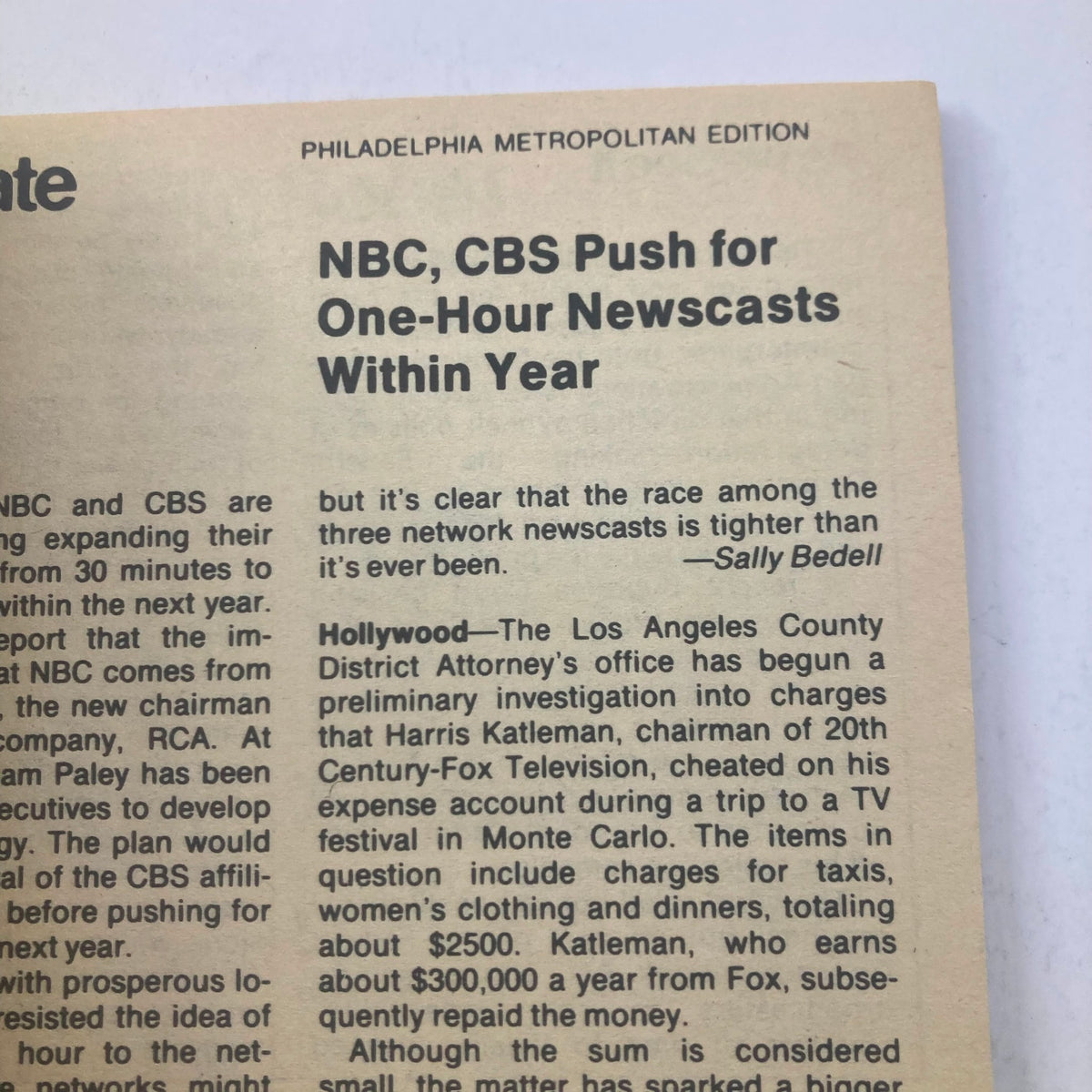 Image from TV Guide Magazine August 1, 1981 featuring an article titled 'NBC, CBS Push for One-Hour Newscasts Within Year', showcasing early 80s television coverage and cultural context.