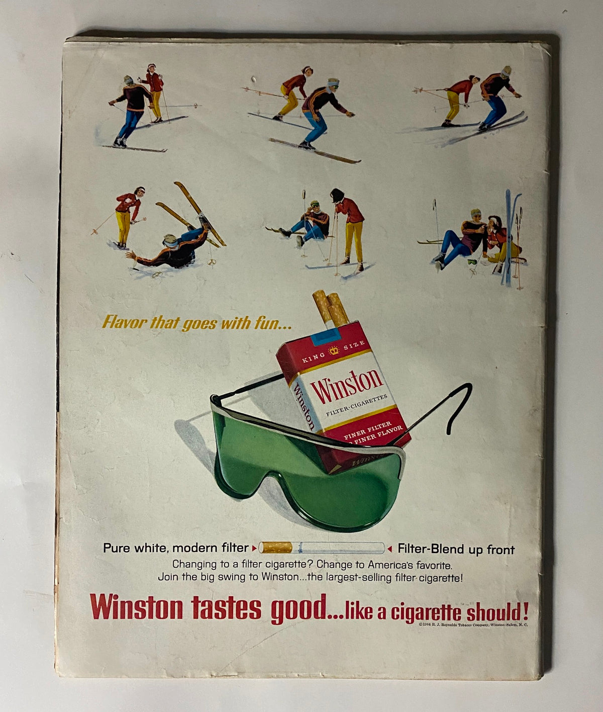 Back cover of Life Magazine from February 21, 1964, featuring an advertisement for Winston cigarettes.