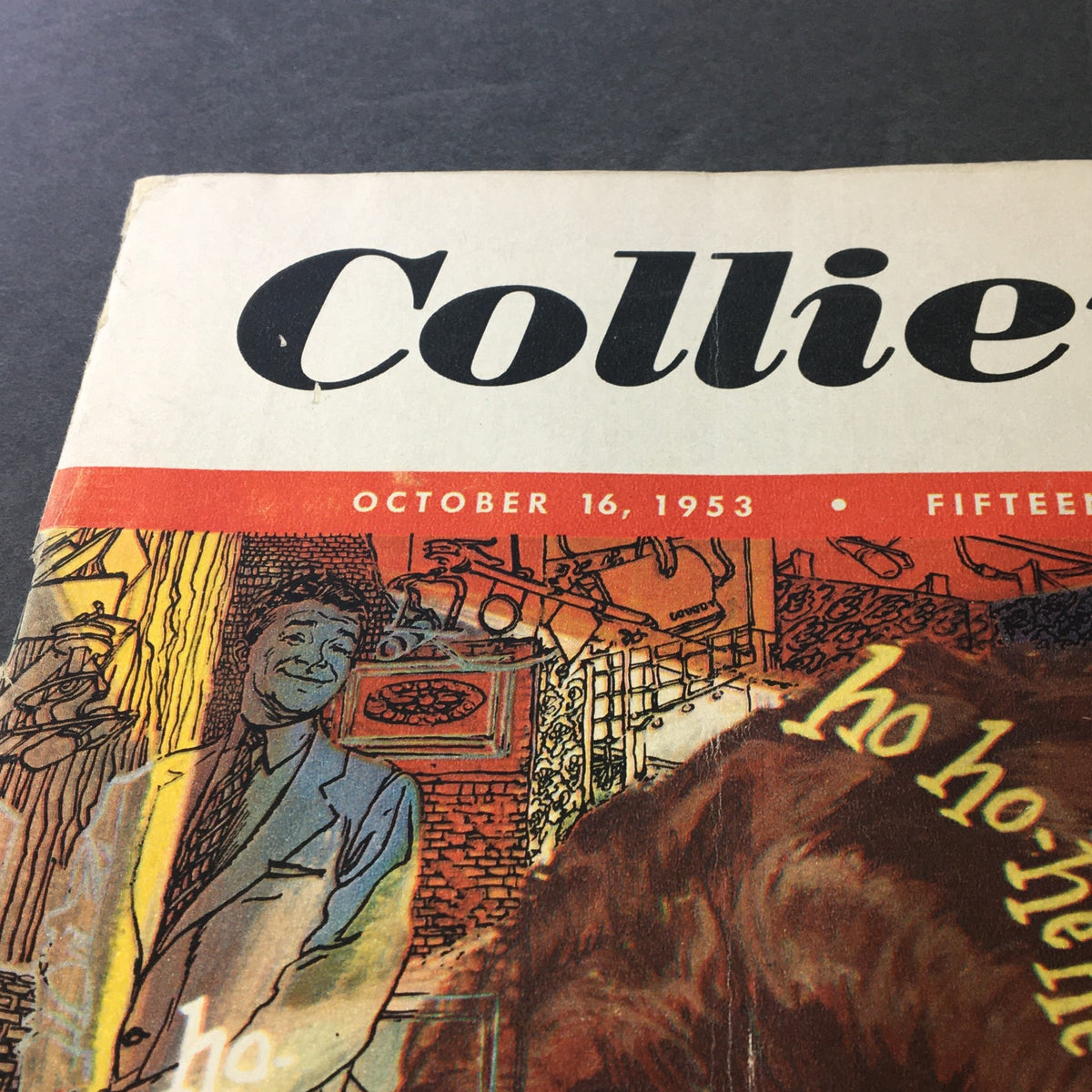 Top left corner of the VTG Collier's Magazine from October 16, 1953 highlighting the date and magazine name.