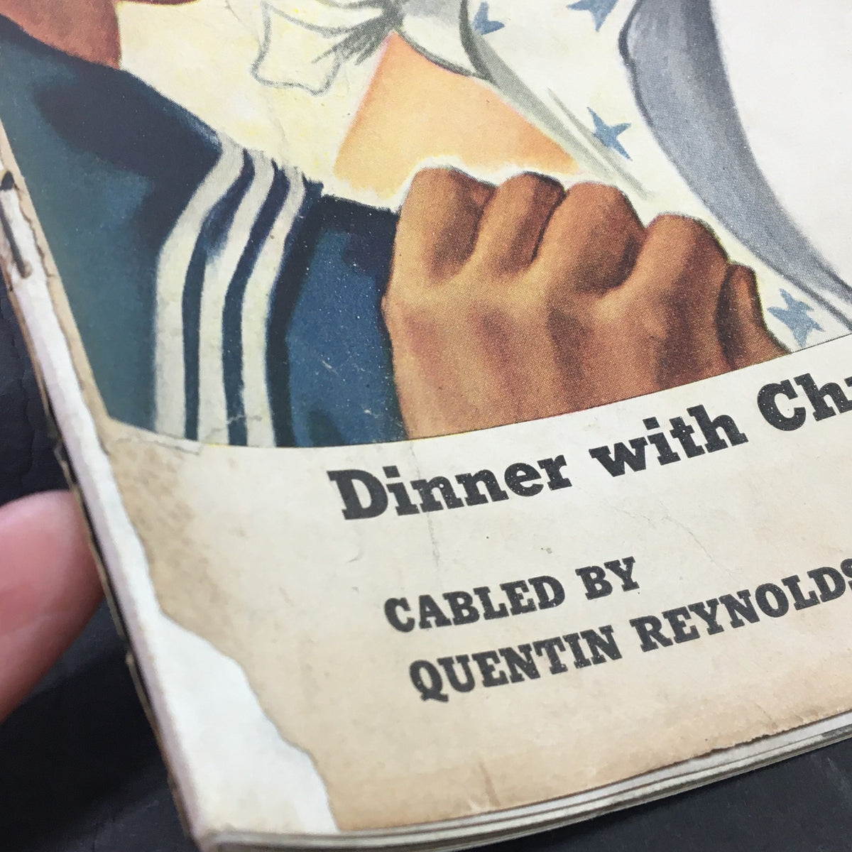 Interior page of VTG Collier's Magazine September 20 1941 featuring an article titled 'Dinner with Churchill' by Quentin Reynolds.