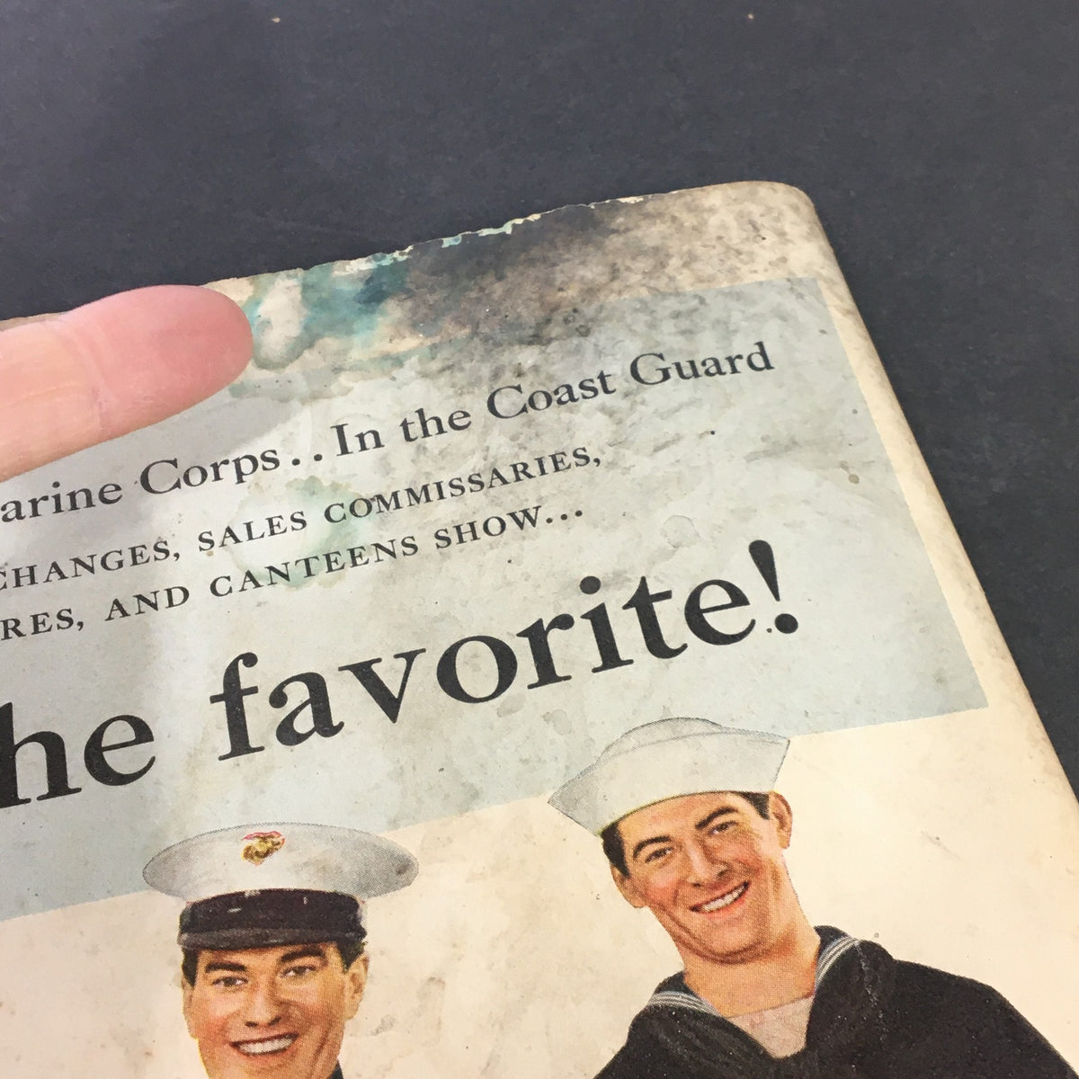 Close-up view of the Camel Cigarettes advertisement from the VTG Collier's Magazine September 20 1941, showing soldiers enjoying the product and the text emphasizing its popularity.