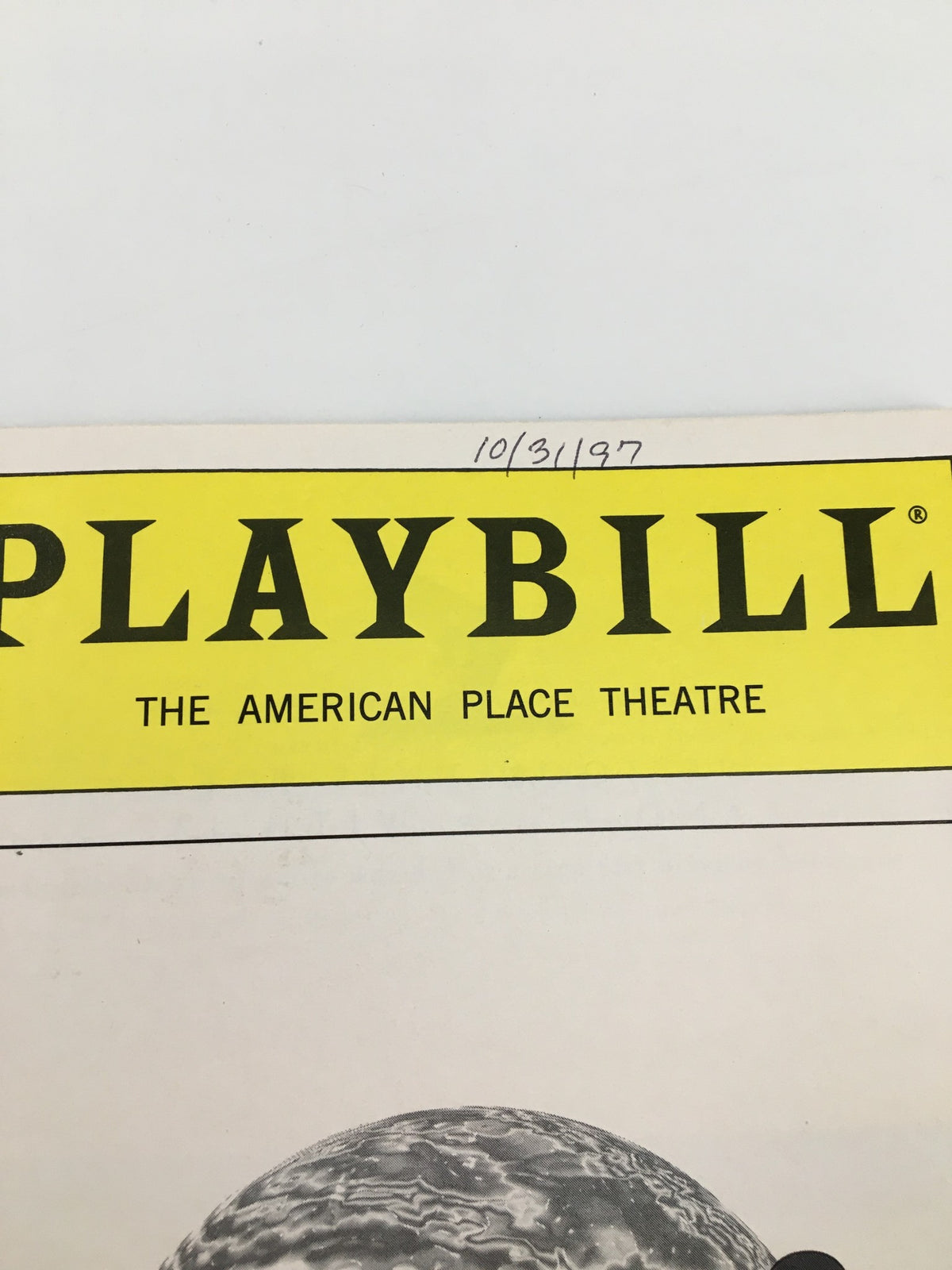 1997 Playbill The American Place Theatre cover featuring the iconic yellow design and date 10/31/97.